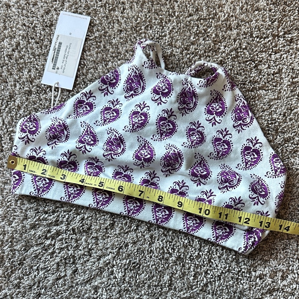 NWT Spiritual Gangster White and Purple Paisley Crop Top - Picture 7 of 7